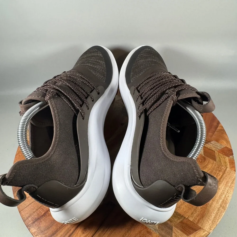 Puma Ignite Fasten8 Mens Golf Shoes Brown White Spikeless 192461 01 Size 10
